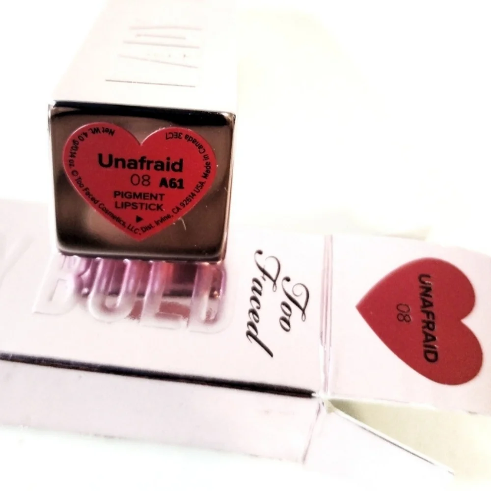 Too Faced LTD‎ LADY BOLD EM-POWER PIGMENT lipstick UNAFRAID 08 Red Sexy Romantic